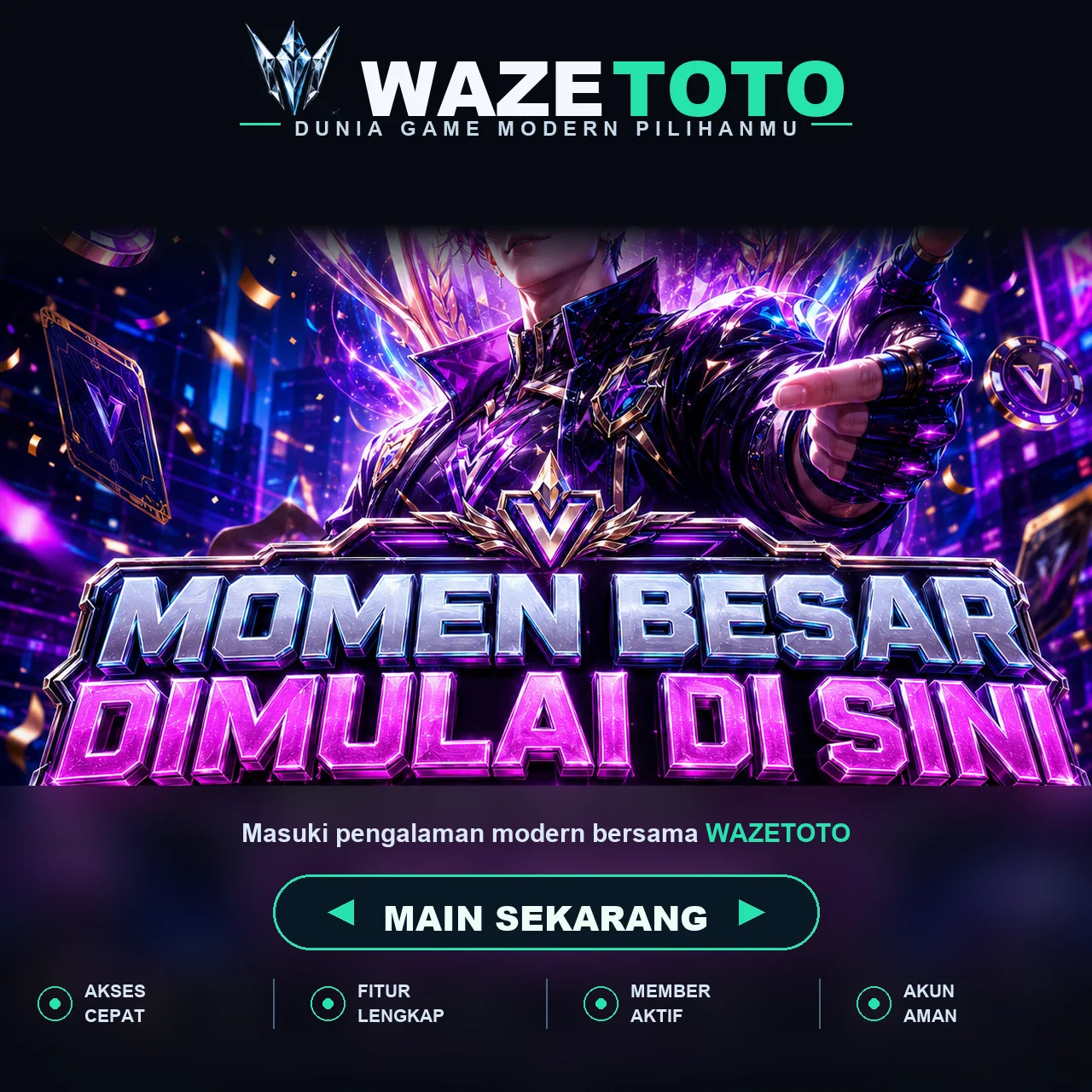Banner resmi WAZETOTO untuk panduan pola spin slot gacor dan maxwin di gerbang terbaru